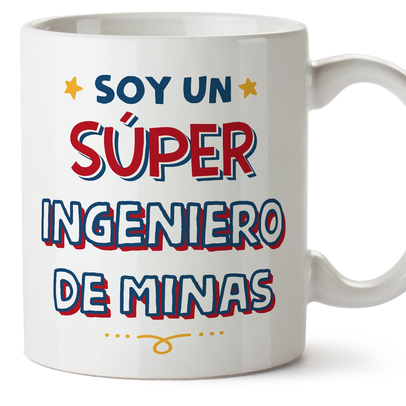 MUGFFINS Mining Engineer Man Mug - in Spanish - Soy Súper - Funny Gift for Colleagues - Ceramic 11oz Mug