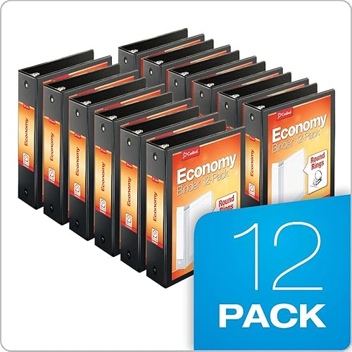 Vista 30 de Cardinal - Carpeta de 3 anillos Economy, de 1 pulgada, anillos redondos, capacidad para 225 hojas, vista de presentación ClearVue, antiadherente