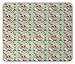 Produktbild Abstraktes Mauspad, Funky Repeating Patterns of Flowers Laub Mohn Herzen und lange Blätter, Rechteck rutschfeste Gummi Mousepad, Standard Multicolor
