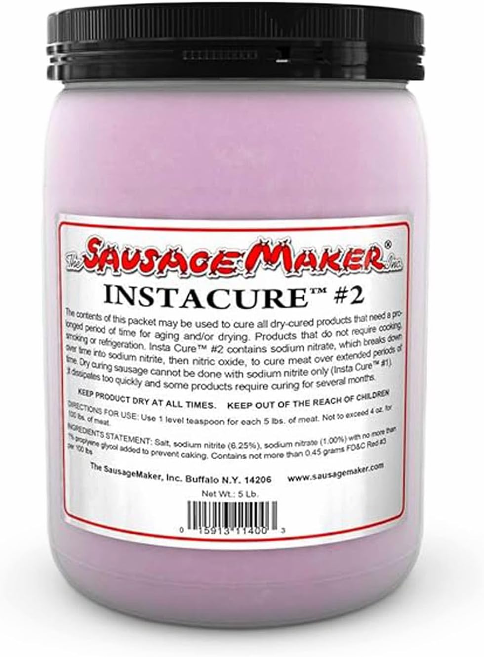 The Sausage Maker Insta Cure #2 (Prague Powder 2) - Curing Salt for and Meat - 5 lbs. -