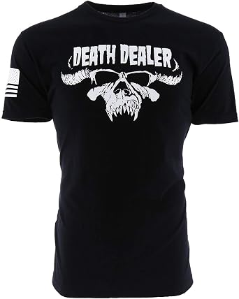 DDT Death Dealer Horn Skull Mens T-Shirt, Color Black, Size XX-Large