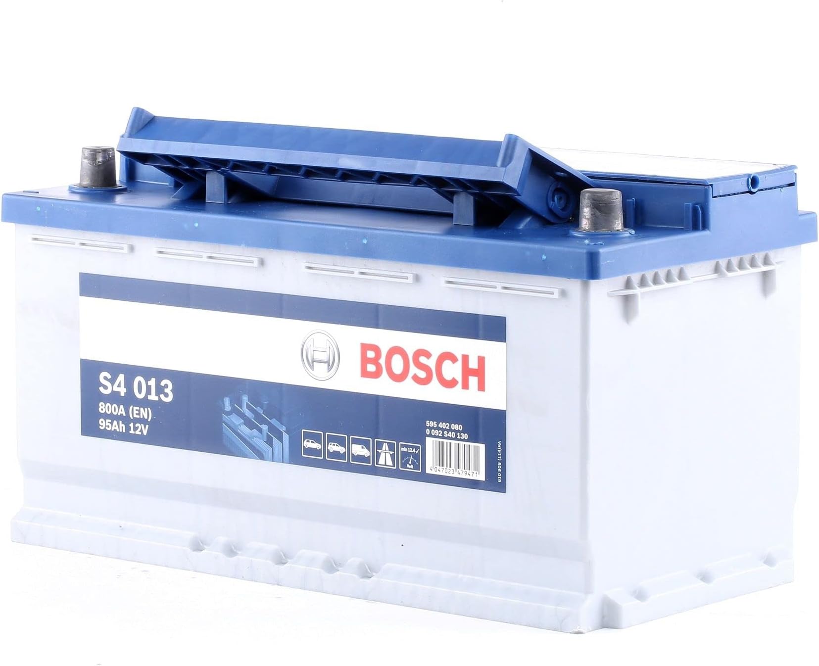 Bosch S4013 - Car Battery - 95A/H - 800A - Lead-Acid Technology - for Vehicles without Start/Stop System