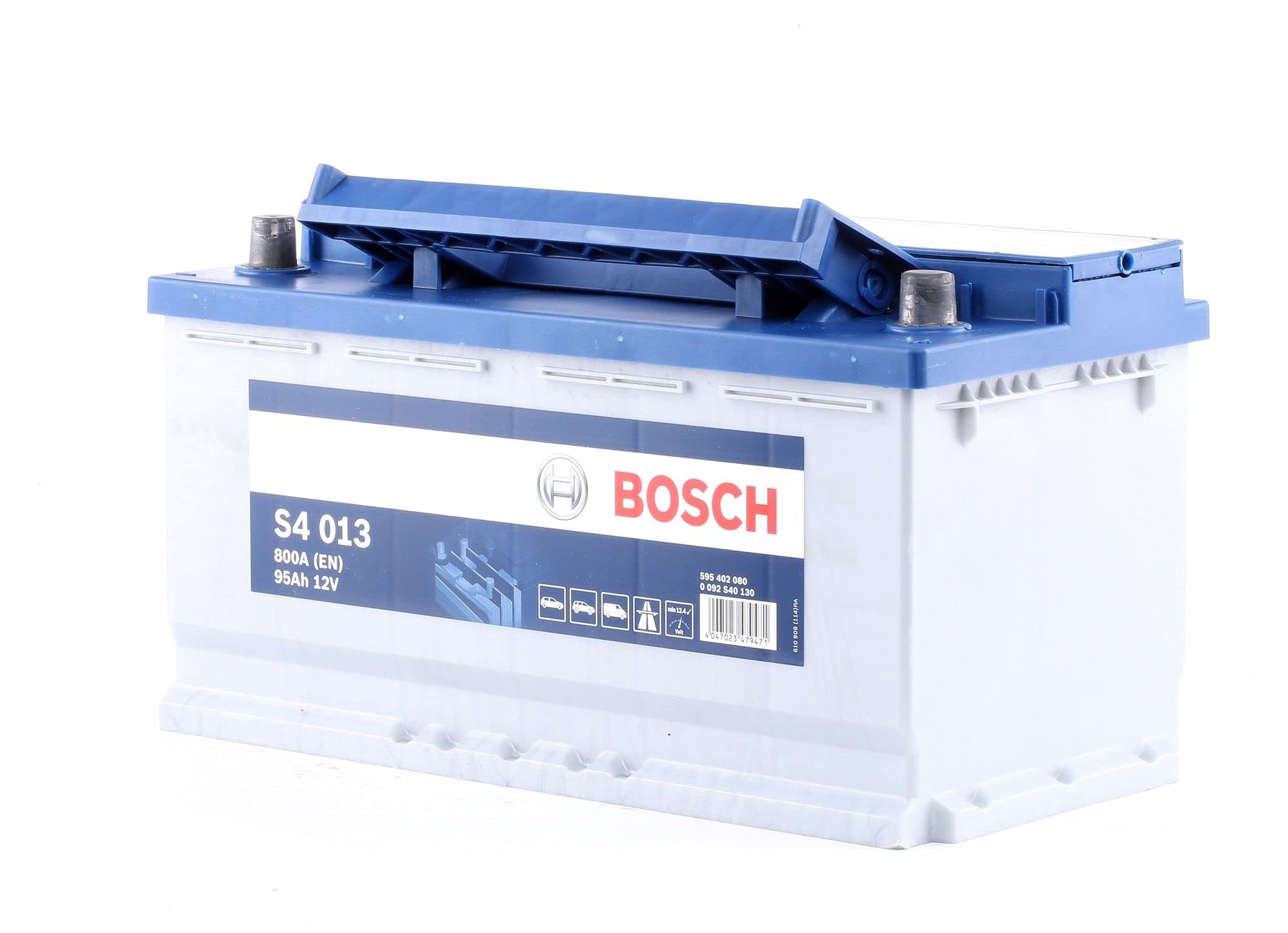 BOSCH(ボッシュ) S4013 - カーバッテリー - 95A/h - 800A - 鉛蓄電池 - スタート/ストップシステムのない車両用 - Type 019