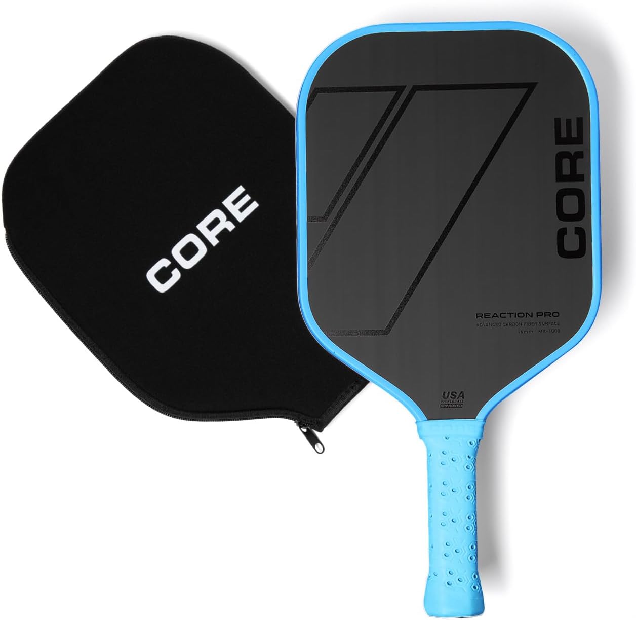 CORE Pickleball - Carbon Fiber Pickleball Paddles - USAPA Approved - PRO and Entry Models - Cushioned Comfort Grip with Honeycomb Polymer - Superior Spin Control
