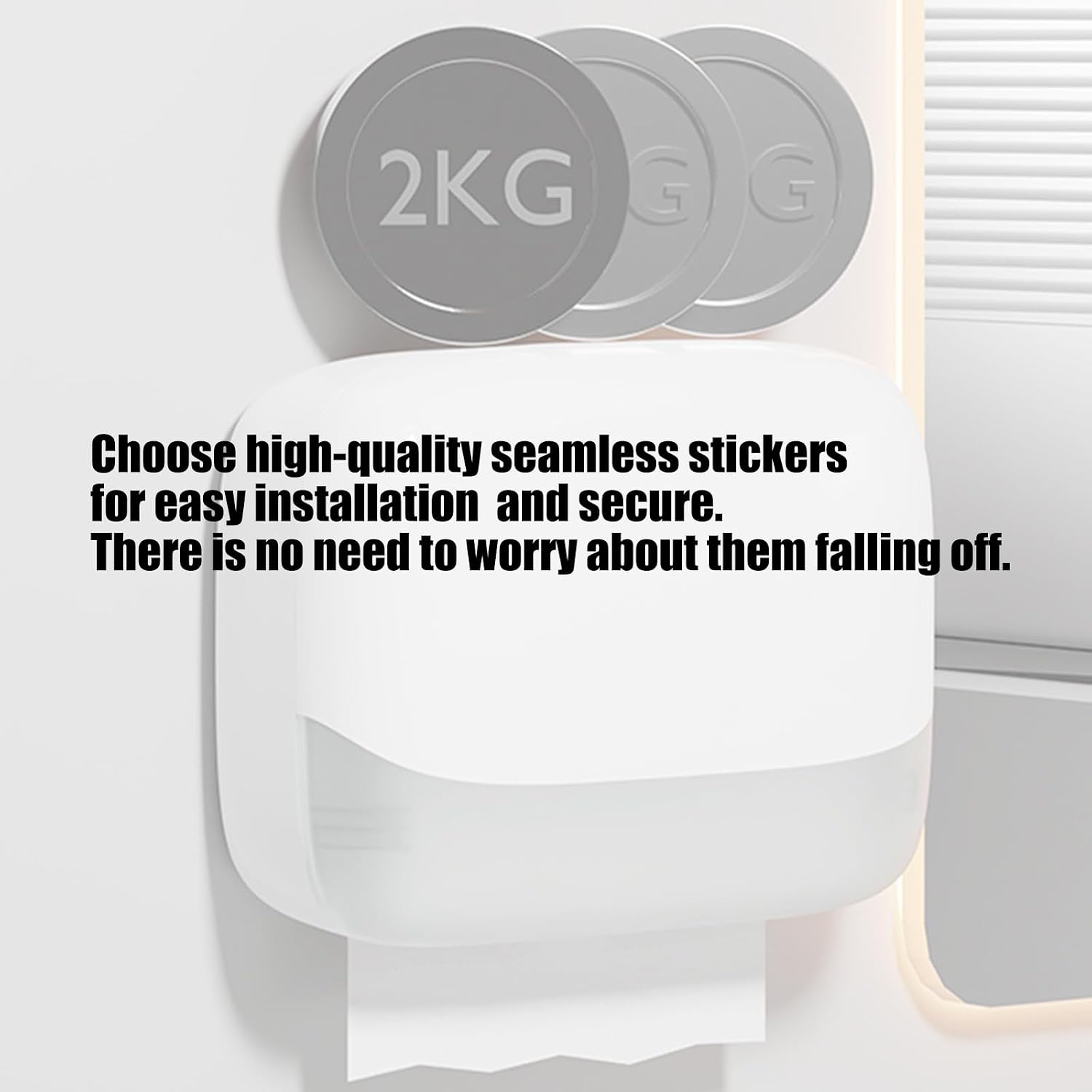 Adhesive Tissue Roll Rack Spill Movable Construction Great for Tourists and Rooms Toilet Roll Dispenser