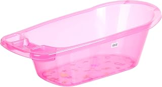 Babyjem Bebek Şeffaf Banyo Küveti (Pembe Desenli)