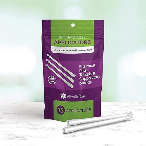 Miniatura 8 de Intimate Rose 30 aplicadores de supositorios vaginales, envueltos individualmente, aplicador desechable, se adapta a la mayoría de los supositorios