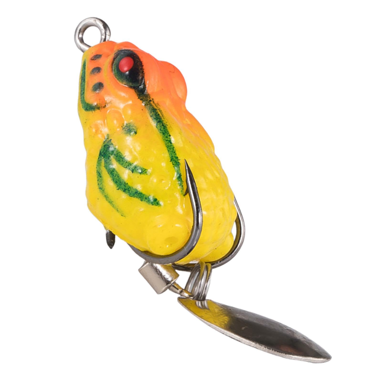 UJEAVETTE Frog Lure Bass Bait Metal Sequin Swimbait Float on Water Lure for Freshwater Style F-picture-30