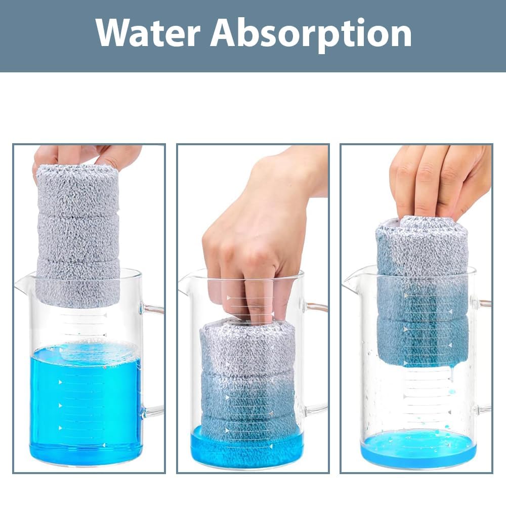STELLIX Microfiber Large Mop Refill Pad: Washable, Fits Flat Mops, Ideal for Large Buckets (4 Pc, 38x12 cm) 4