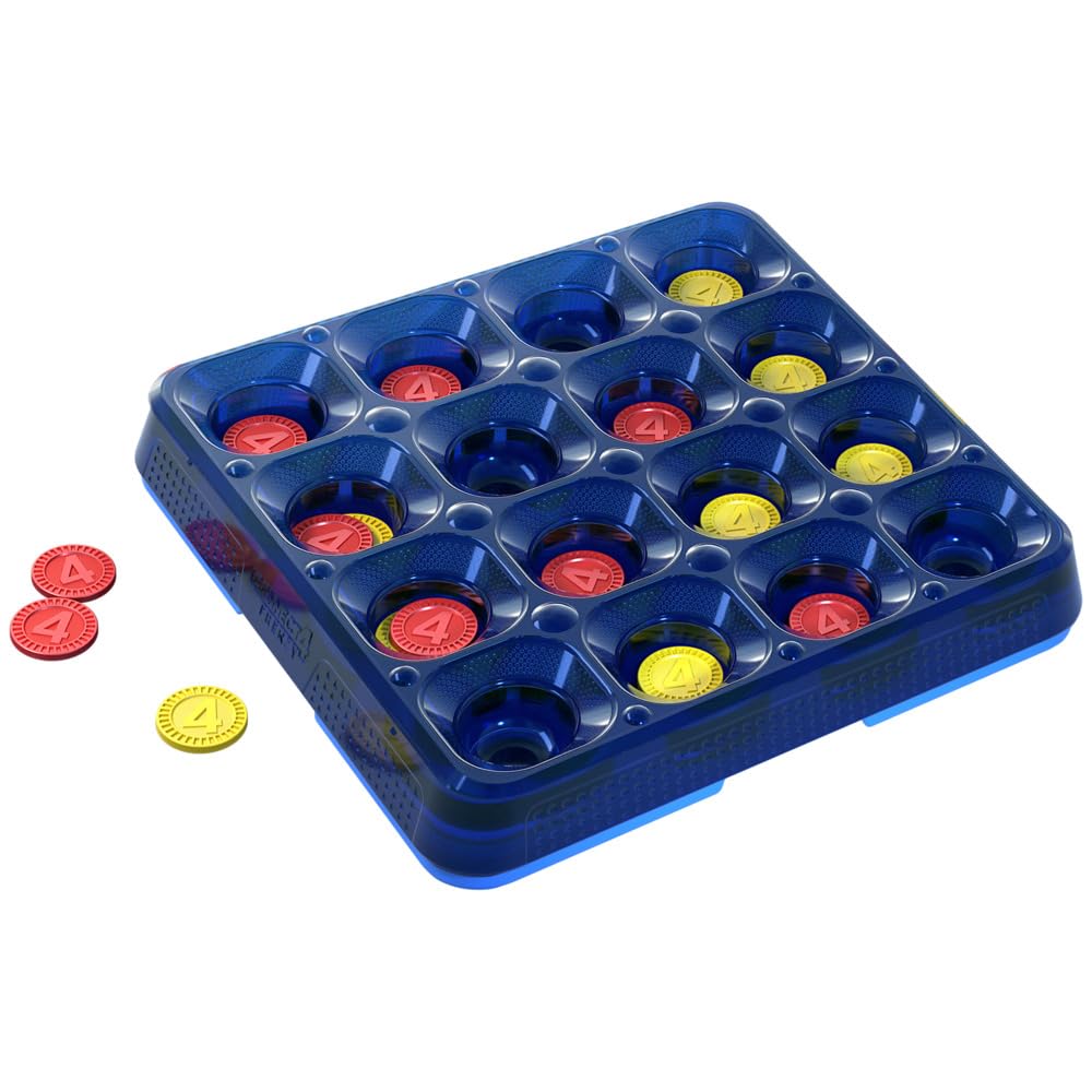 Hasbro Gaming Connect 4 Frenzy Game - English Version, Red and Yellow, 267mm x 41mm x 267mm - Image 4