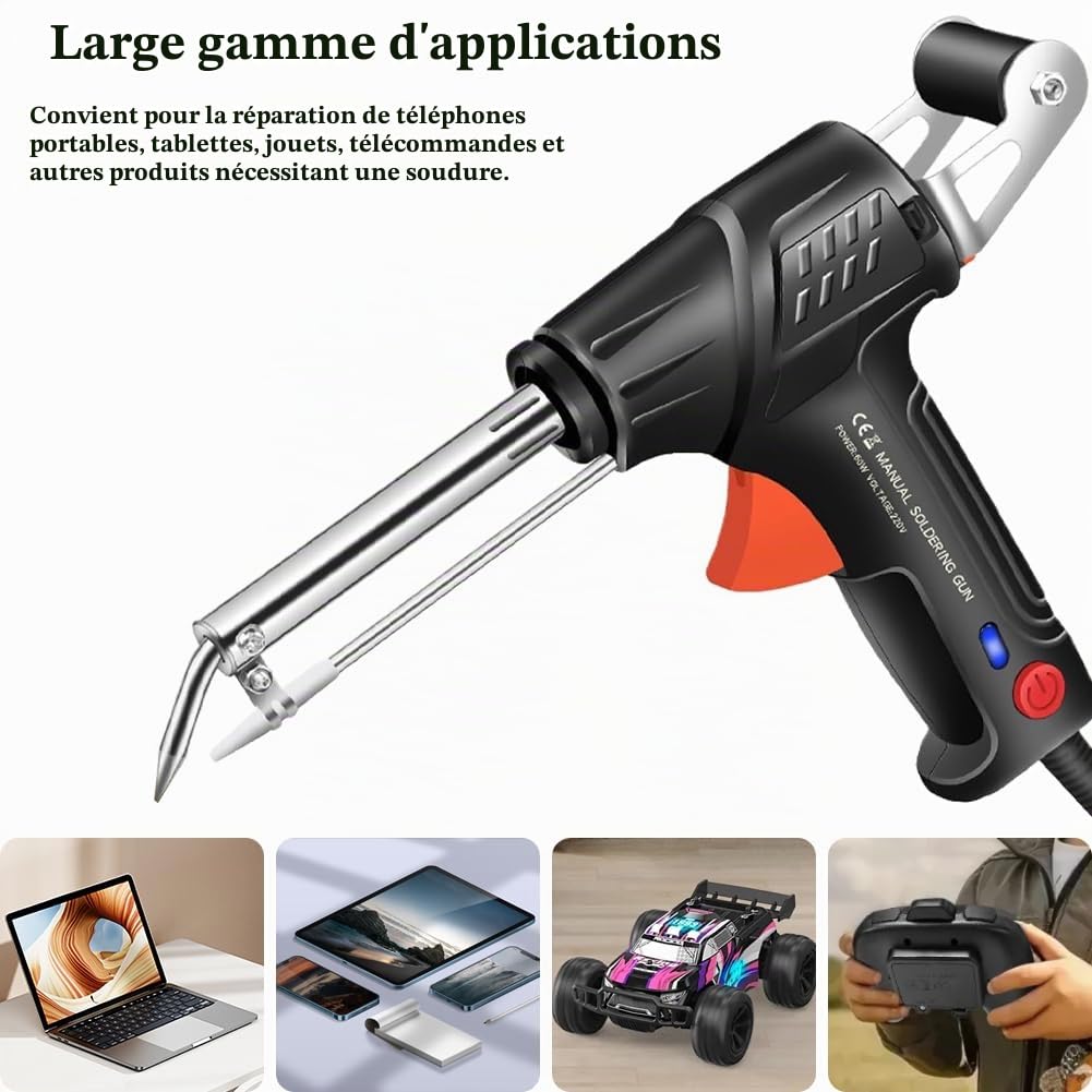 CEWROM Outil de soudage laser industriel, pistolet à souder automatique, appareil de soudage portable à une main, robuste pour éliminer la rouille, couper et souder