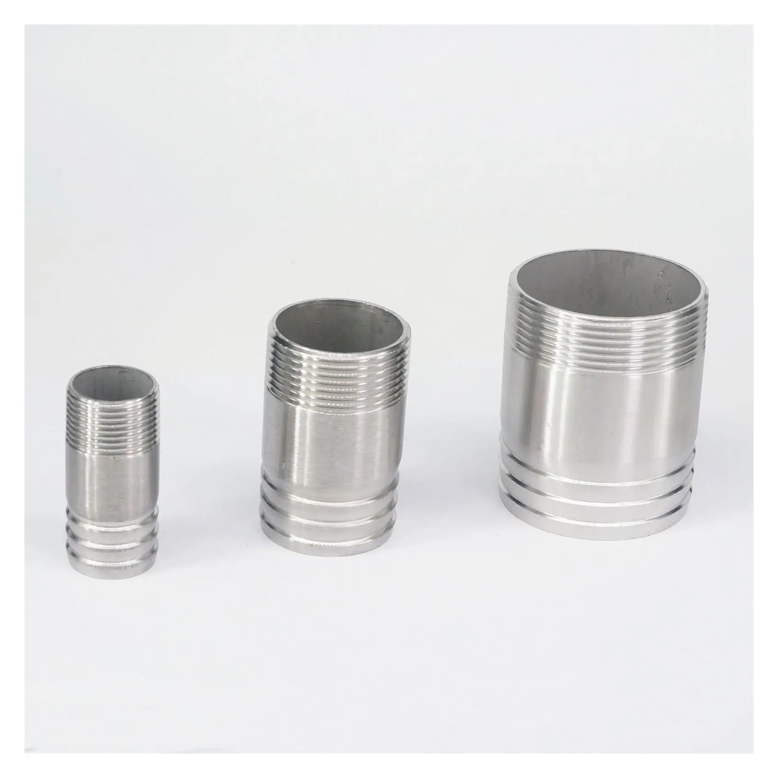 1" 1-1/4" 1-1/2" 2" 2-1/2" 3" 4" BSPT Male 304 Stainless Steel Pipe Fitting Tube Barbed Hose Tail Connector 1pc(2-1/2")