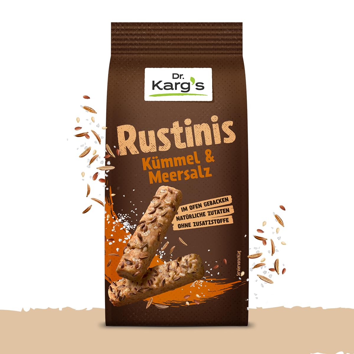 Dr. Karg’s Rustinis Vollkorn-Knabberei Kümmel & Meersalz 12x125g