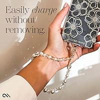 Vista 6 de Case-Mate Colgante para teléfono con perlas y cristales ensartadas - Correa antirrobo desmontable - Correa de muñeca para iPhone manos libres