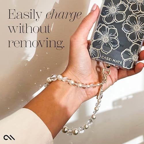 Miniatura 6 de Case-Mate Dije de cuentas para celular, correa extraíble y antirrobo, para llevar celular con manos libres, de mujer, para muchos modelos de Perla