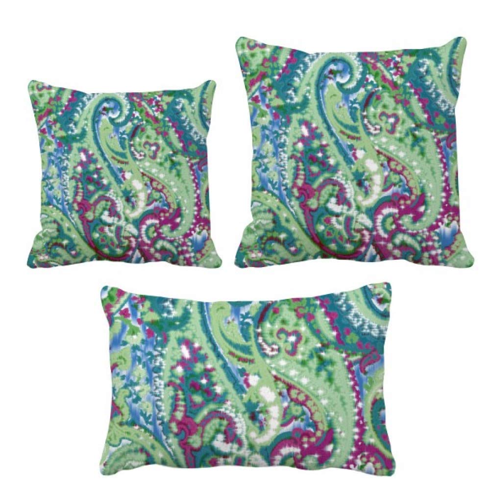 Housse de coussin vert abstrait feuilles DIYthinker pour deco salon