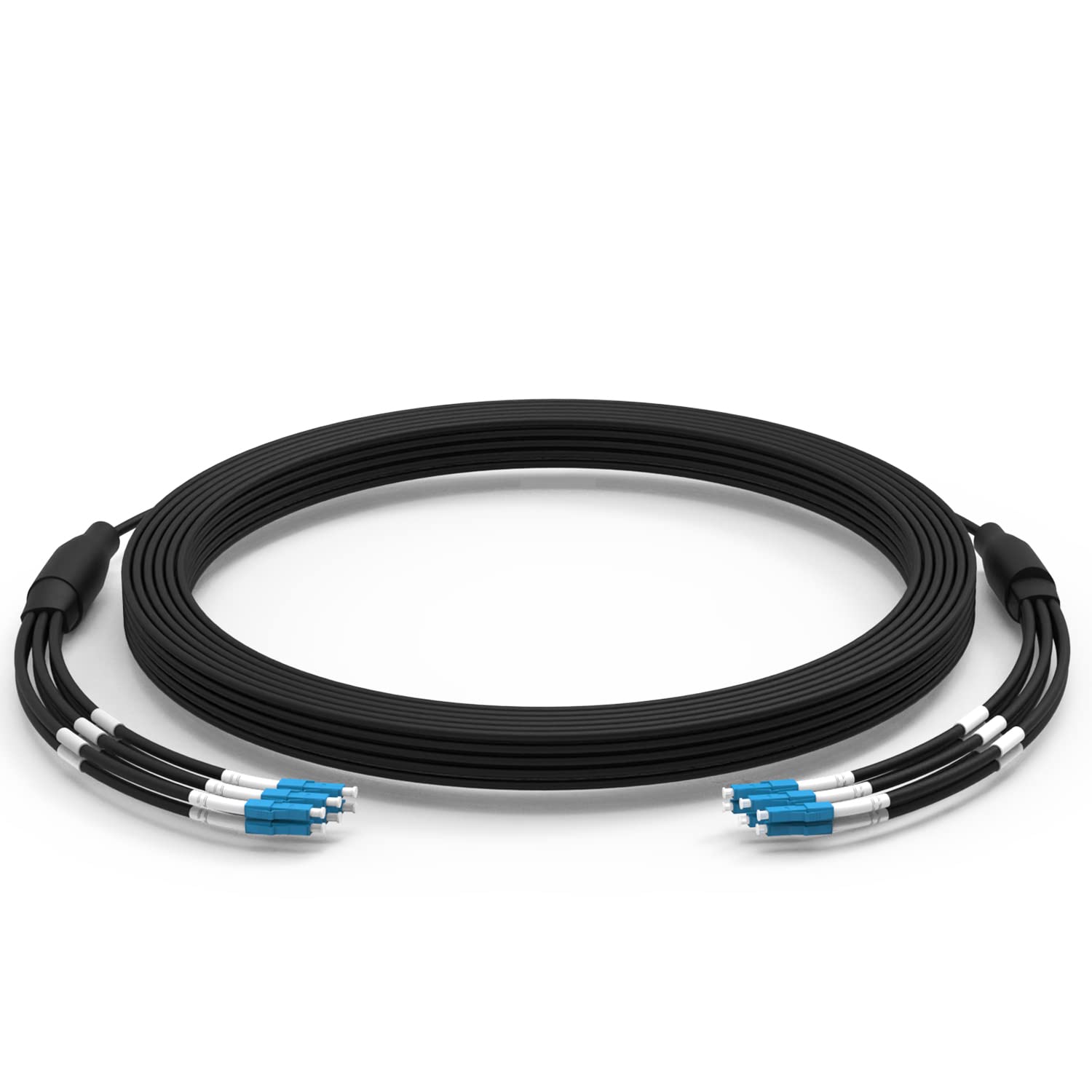 E-link 50Meters 165ft LC to LC Outdoor Armored 6 Core Fiber Patch Cable, 9/125 SM Fiber Optic Cable Single-Mode Fiber Optic Cable Patch Cord Jumper LC-LC Armored Patch Cables LSZH, 5.0mm