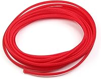 Vista 37 de Bettomshin 1Pc 16.4Ft(5m) Cable Management Sleeve, 5/16"(8mm) Width PET Red Cord Protector, Wire Loom Tube Insulated Split Sleeving for USB Cable