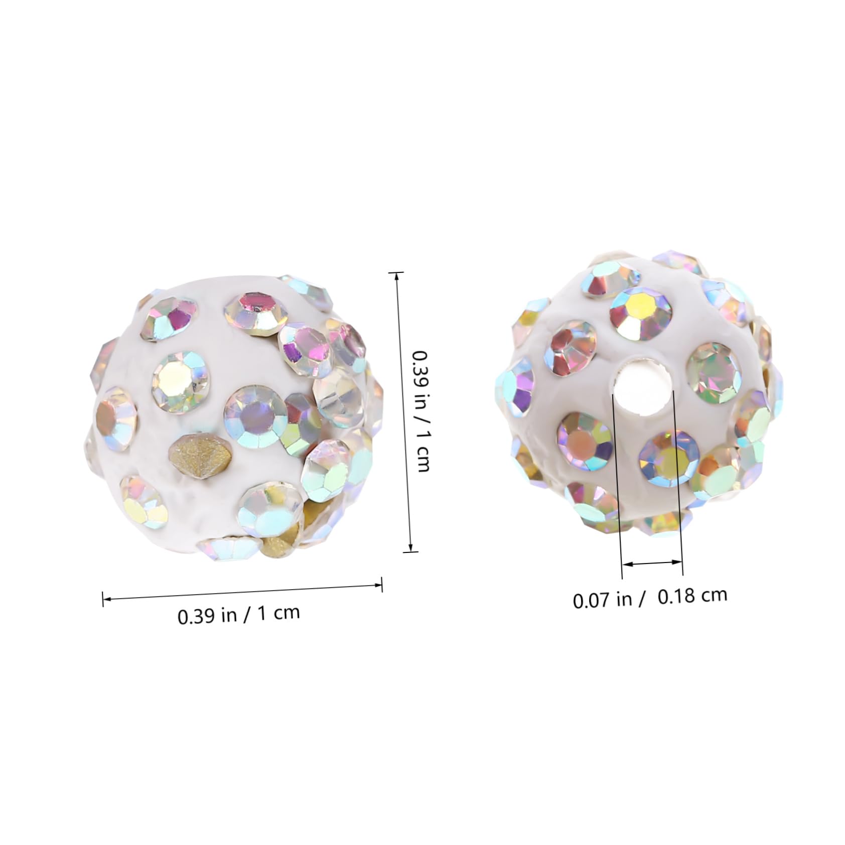 Lurrose 500pezzi Perline Strass Per Creazioni Di Gioielli Perline Distanziatrici Decorative Per Braccialetti e Collane Ab Colorate Per Artigianato