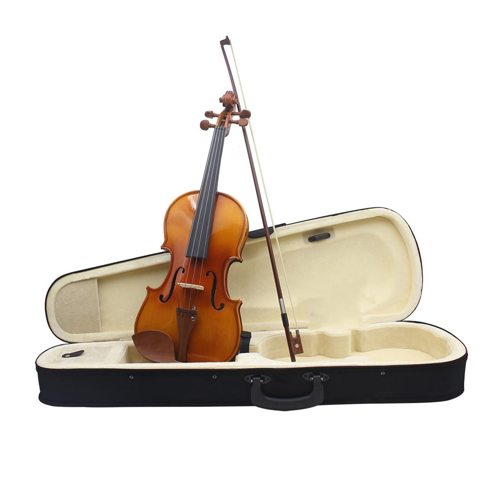 Anfänger Geige Violine Jujube Holz Volle Größe 4/4 3/4 1/2 Akustische Violine Musik Instrument Zubehör Geige Mit Fall Bogen (Color : Violin 4-4)