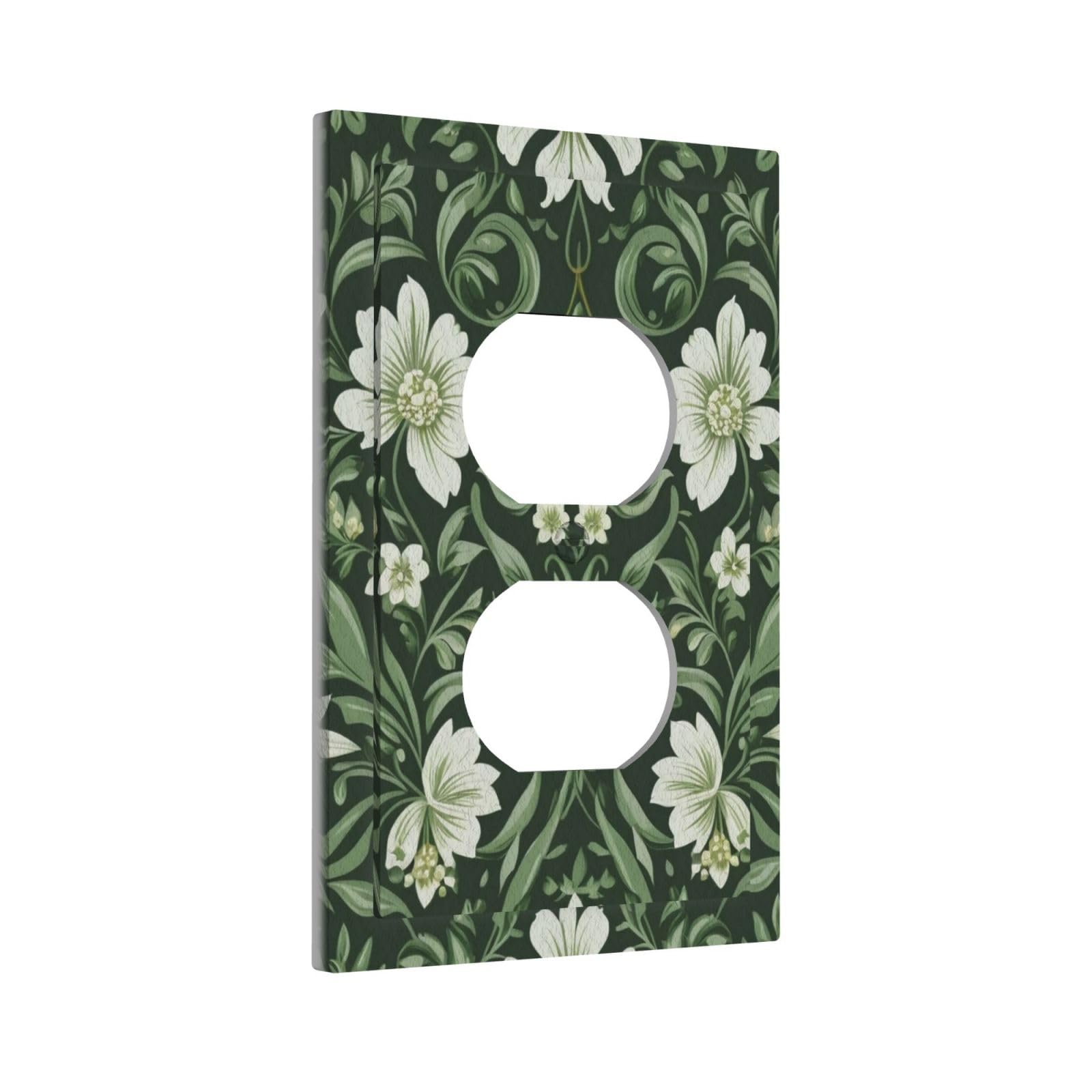 Morris Vintage Floral Botanical 1 Gang Light Switch Covers No Device Wall Plate Decorative Blank Switchplate Electrical Faceplate For Farmhouse Bathroom Bedroom Decor