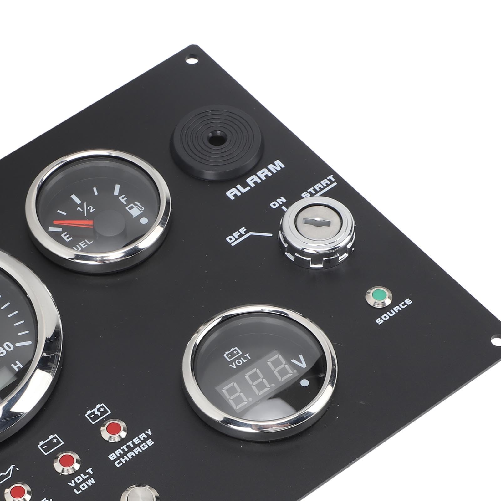 Cosiki Medidor de Presión de Aceite, Voltímetro Preciso de 85 Mm, Juego de Medidor de Panel de Instrumentos de 0 a 3000 RPM para Yate (led Rojo)
