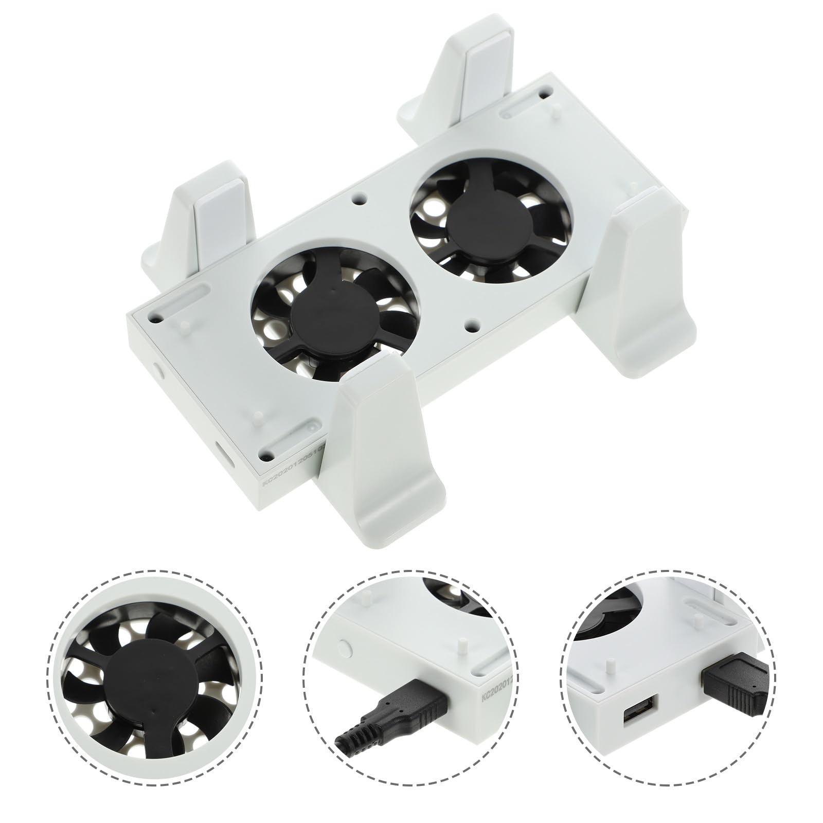 Veemoon 1set Supporto Ventilatore Di Raffreddamento Per Console Con Ventole Regolabili e Porte Usb Base Verticale Per Dissipazione Calore Series