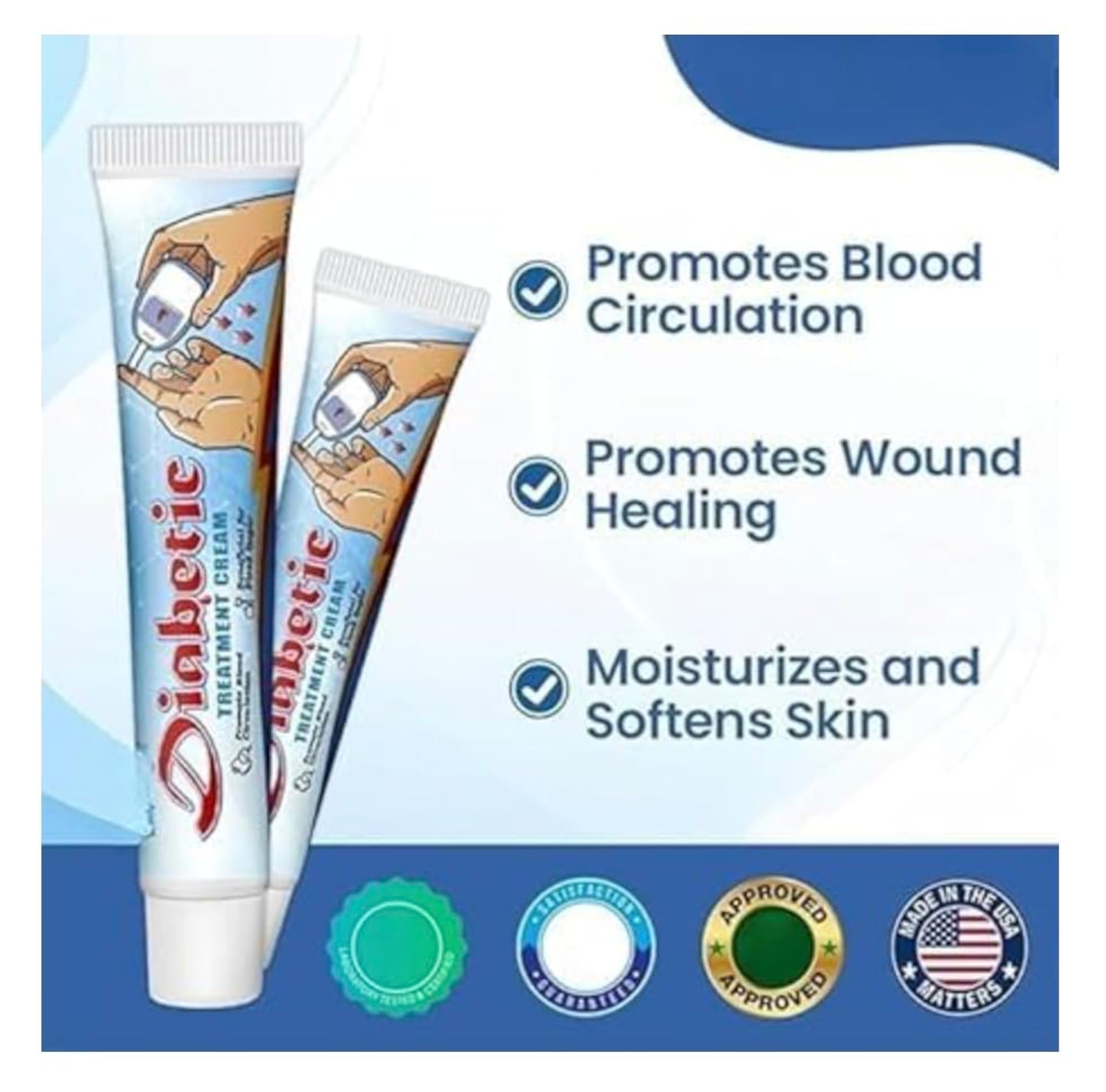 Diabetic Foot Care Cream, Boosts Blood Circulation & Wound Healing