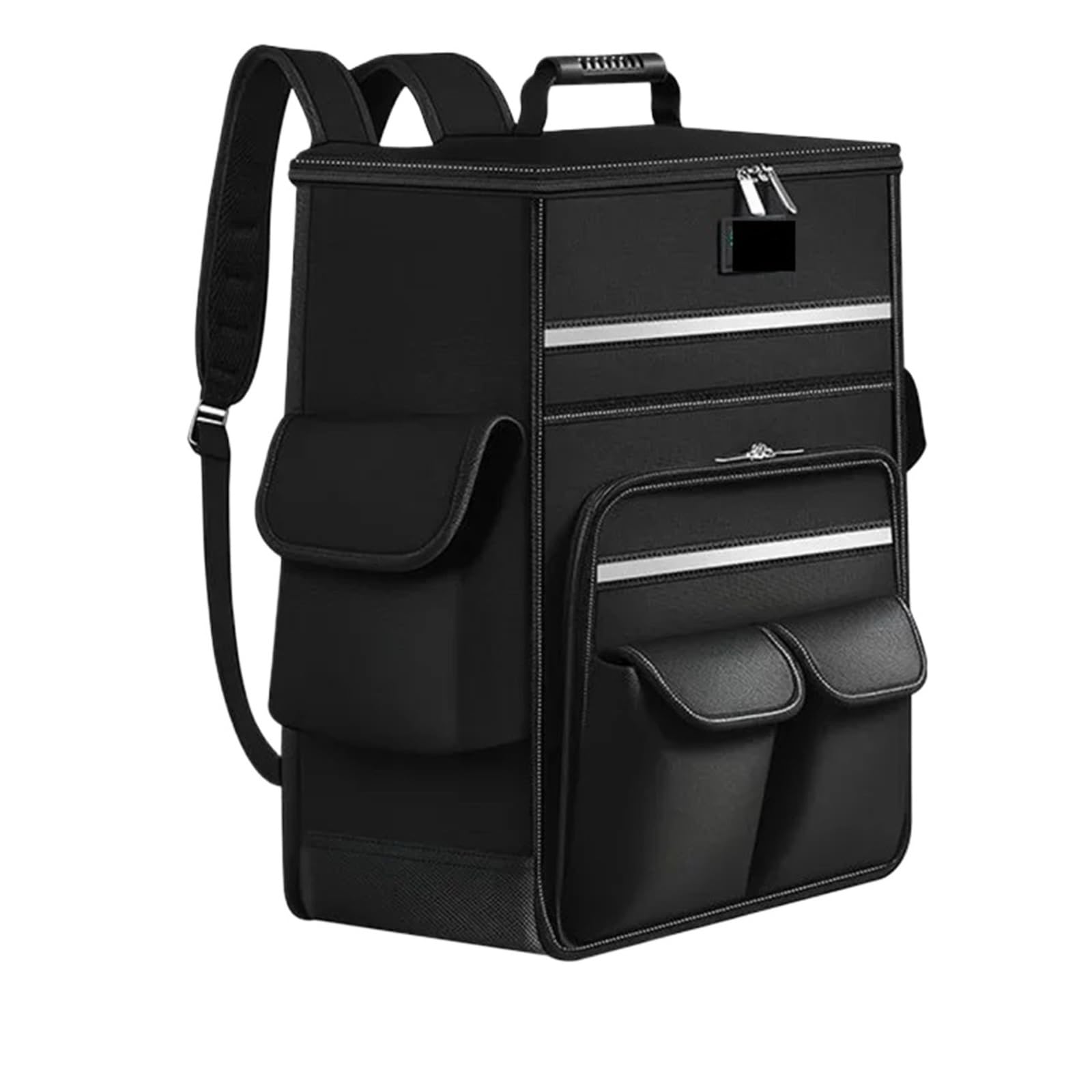 Mochila grande for herramientas, bolsa de almacenamiento for electricista profesional, kit reparación bolsillo multifuncional, organizador portátil, maleta Mochila de Herramientas(Zipper Style)