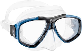 First Dive Mask with Inclined Lenses for Scuba Diving - optical lenses available - FOCUS made by Cressi: quality since 1946