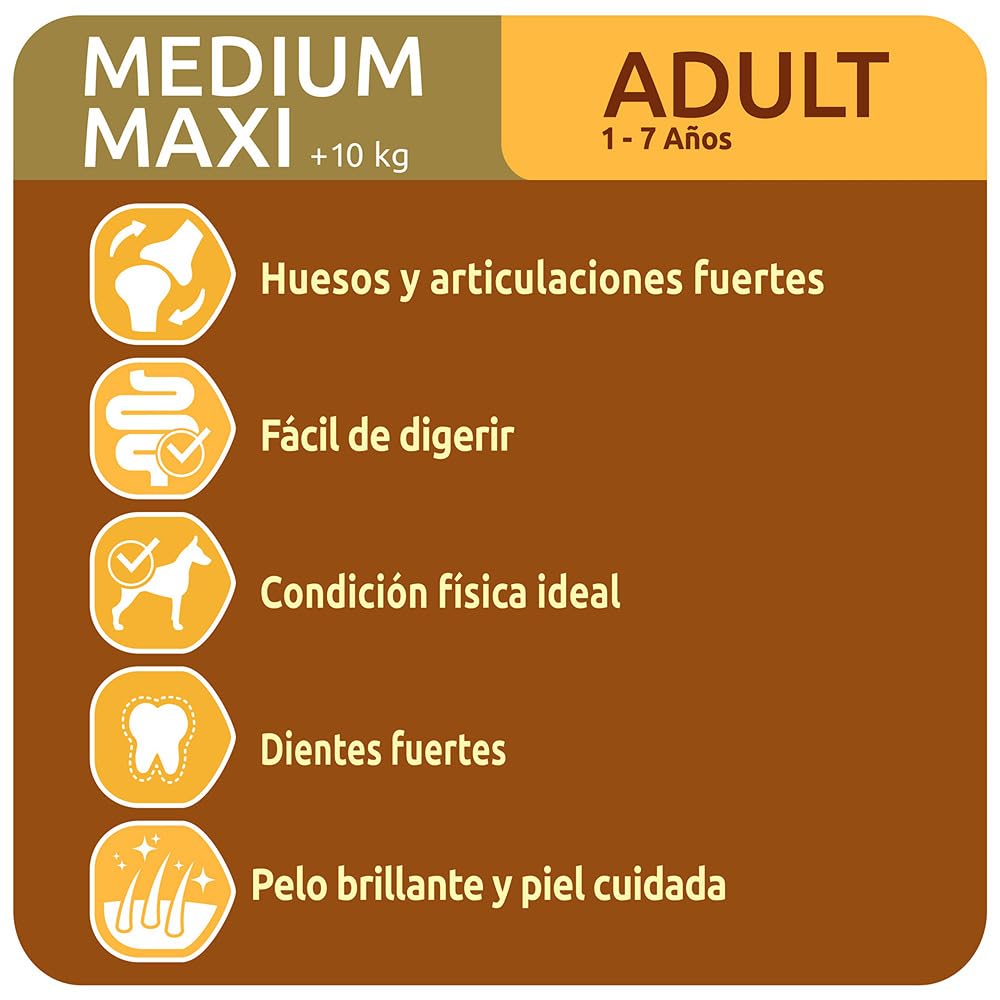 Ultima Medium-Maxi Adult Pollo, Comida seca para perros, 7,5kg