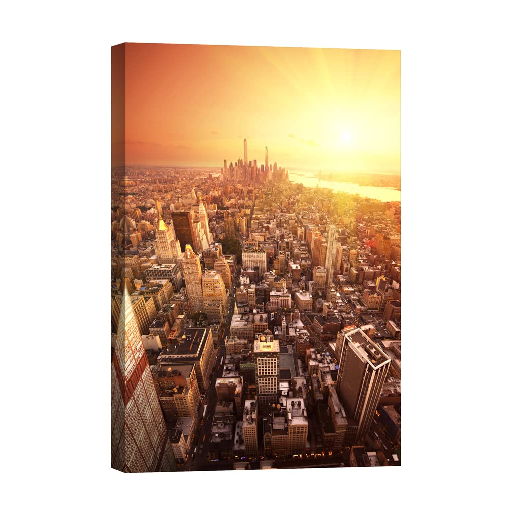Toile canvas painting cities DCO019-2 deco murale phosphorescente