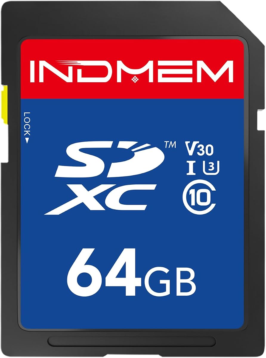 64GB SD Card, High Speed up to 90M/S, C10/U3/V30, SDXC UHS-I Memory Cards, Full HD & 4K Video Compatible with Digital Camera, HD Camcorders, DSLR and PC, 64GB(1pc)