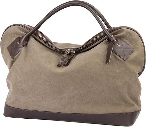 【美品】BEAU DESIGNS ボストンバッグ カーキ　ボーデッサン 東京ヒマワリ / ボーデッサン(BEAU DESSIN) キャンバス ボストン