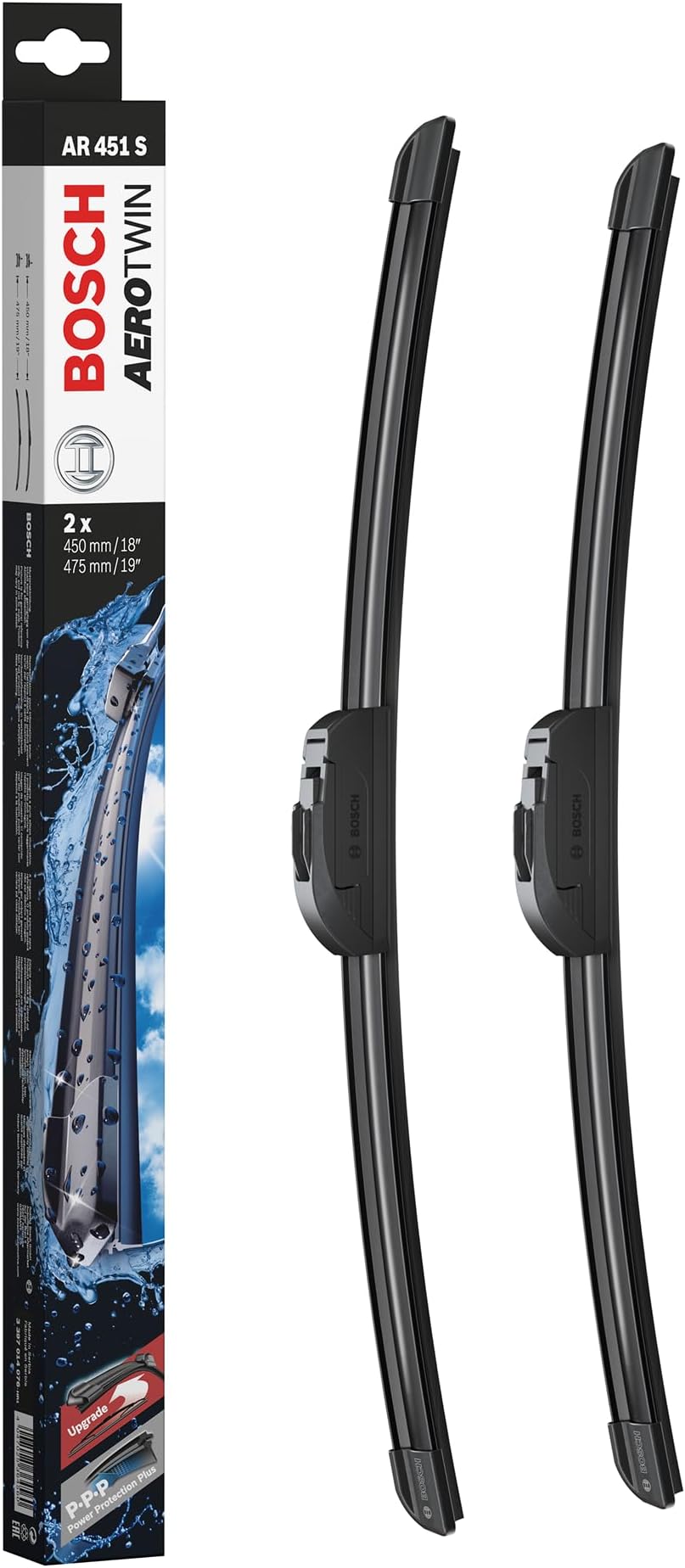 Bosch Aerotwin AR451S Windscreen Wipers Length 450 mm / 475 mm Set for Front Windscreen