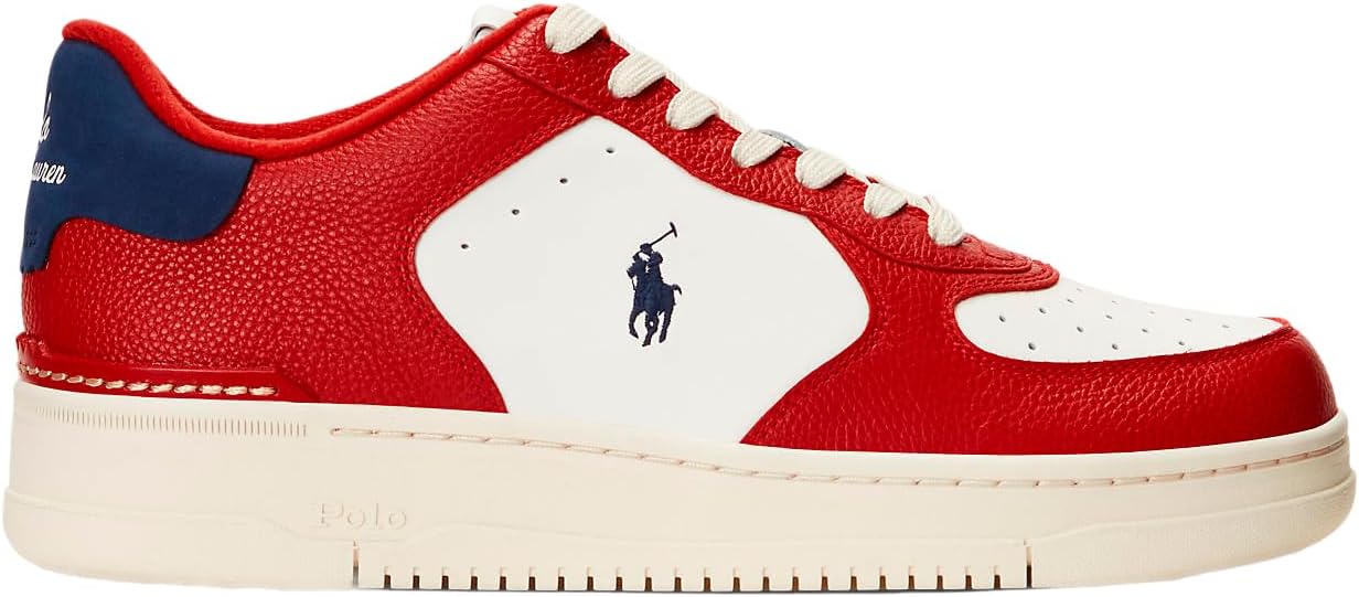 Polo Ralph Lauren Mens Masters Court Logo Leather Sneaker
