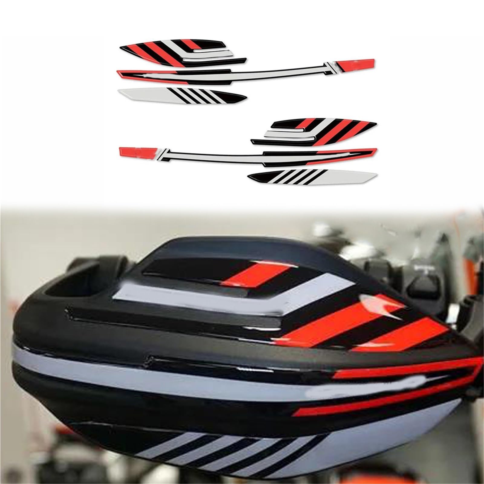 Tynbv Black- Silver Decorative Sticker Motorcycle Accessories Handguard Sticker Decals Waterproof Pad For Ducati Desertx Desert X Rr22 2023 Side Stickers