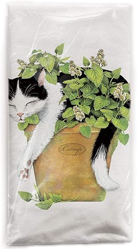 Mary lake-thompson gato en Catnip Harina Saco Toalla de plato