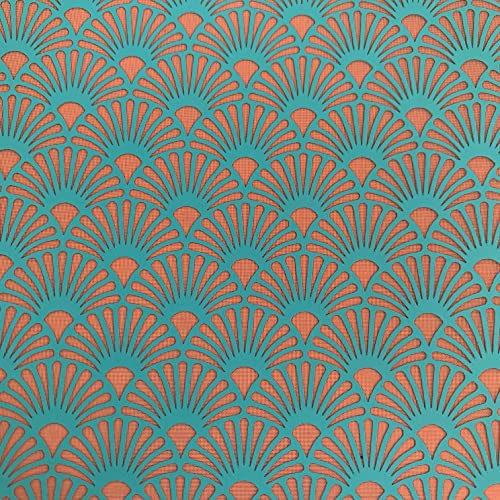 CreateAlong Silk Screen Light The Way Art Deco Fans Stencil for Polymer Clay Jewelry Mixed Media