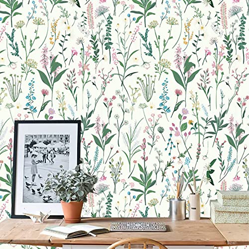 Papier peint floral repositionnable en vinyle JiffDiff pour placard