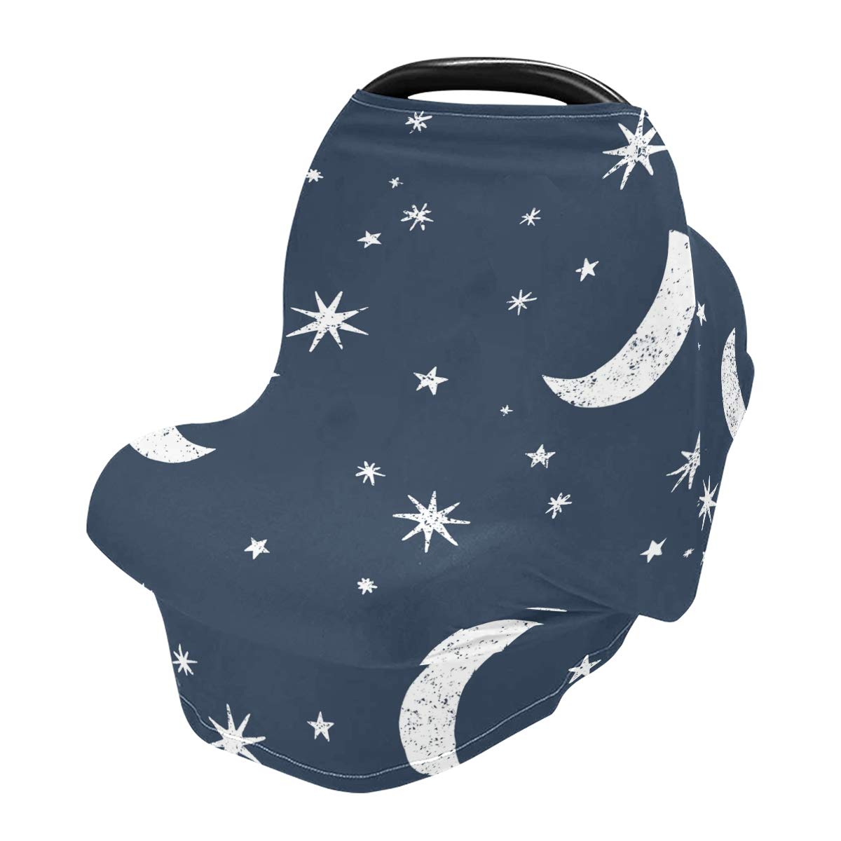 Nursing Cover Breastfeeding Scarf Moon and Stars Baby Car