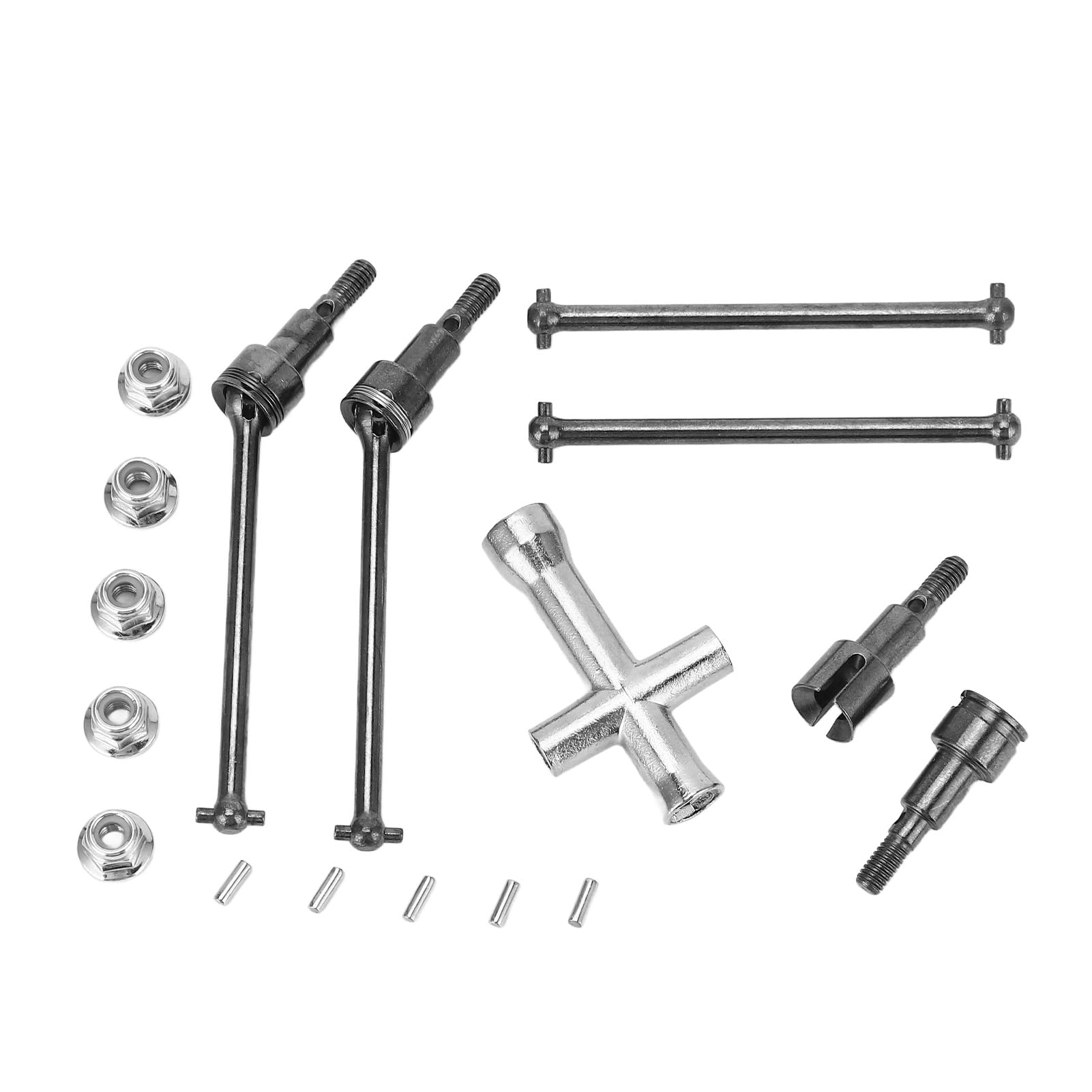 RC Car Drive Shaft Kit, RC Front Rear Dogbone Drive Shaft Replacement Parts Rotor Shafts for SCY 16101 16102 16103 16201PRO 1/16 RC Car