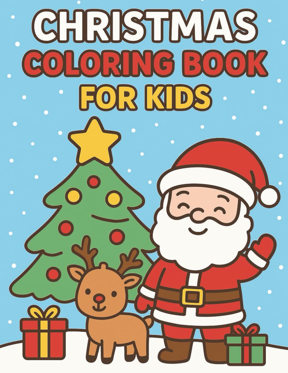 Christmas Coloring Book For Kids: Livro de Colorir Bilíngue (Português e Inglês) Com Muitos Jogos de Natal