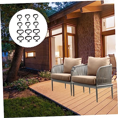 Yardwe 24 Peças Clipe De Cadeira De Vime Clipe De Cadeira Sofá Clipes De Móveis Ao Ar Livre Móveis E