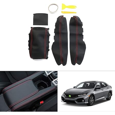 Amazon Cartist ホンダ シビック Honda Civic 10代目 アームレストカバー コンソールボックスカバー Fc1 Fk7 H29 現行 専用設計 保護カバー 汚れ防止 傷防止 高品質レザー アクセサリー カスタム カー用品 簡単取付 1pcsセット ホンダ シビック 10代目 ブラック