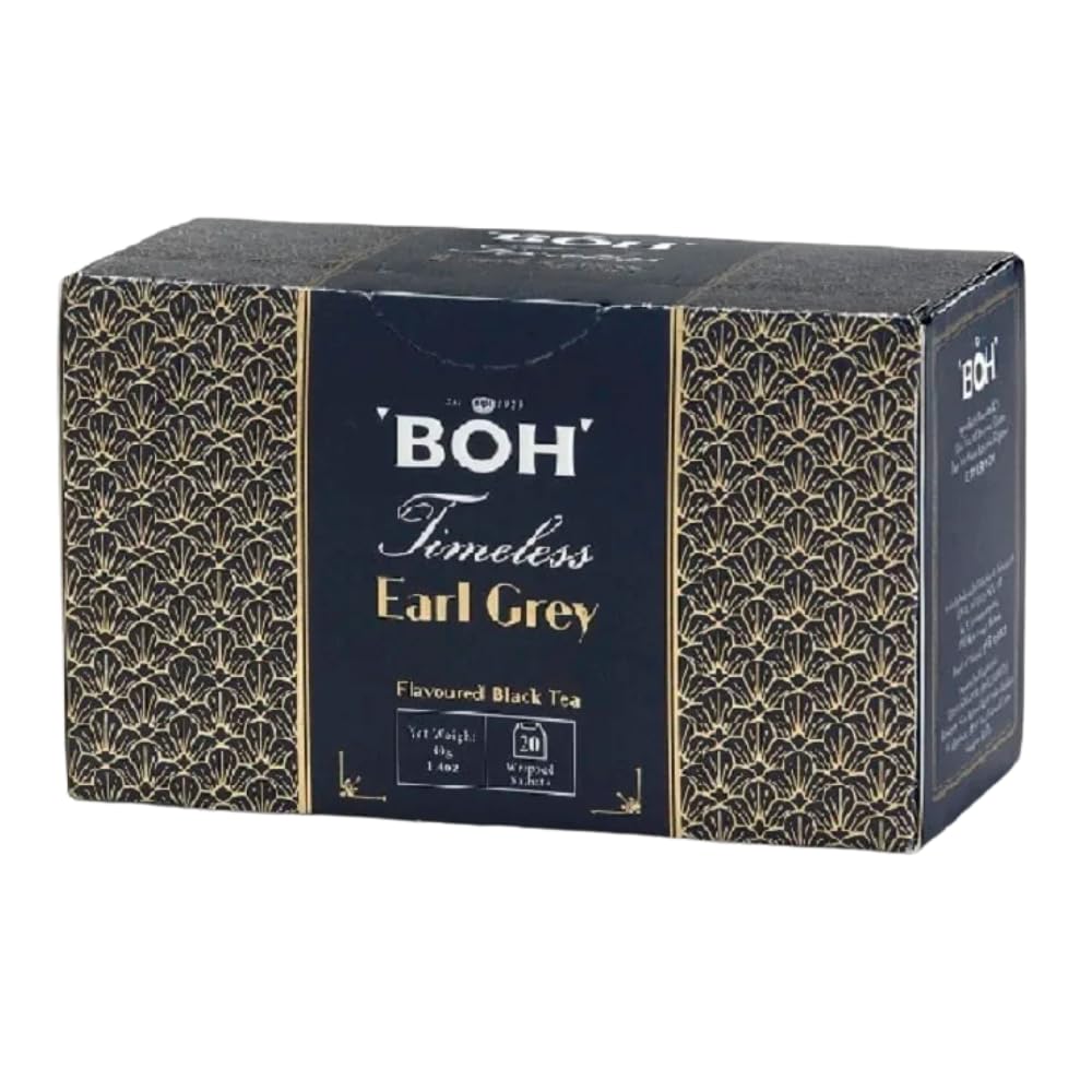 BOH Tè Nero alla Bergamotto Seri Earl Grey 20 Bustine - Collezione Premium Autentica