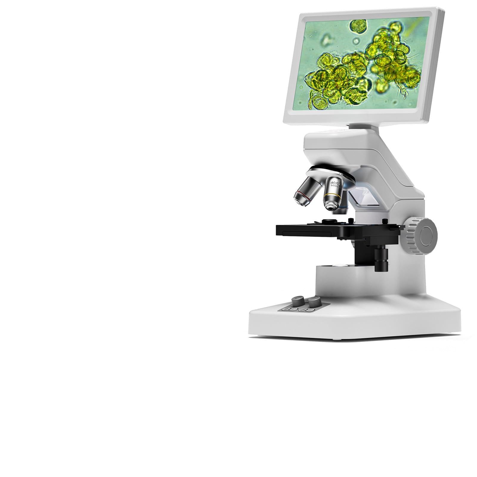 TOMLOVDM301 Max Microscope with X-Y Stage, Digital Microscope Camera with 7" Screen, USB & HDMI Output, Wireless Biological Lab Scope for School Home Education with Slides+P10b