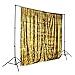 Produktbild walimex pro Paillettenhintergrund 2,6 x 2,4 m zweifarbig Gold/schwarz metallic, Sequin Vorhang, Foto Hintergrund, Stoffhintergrund