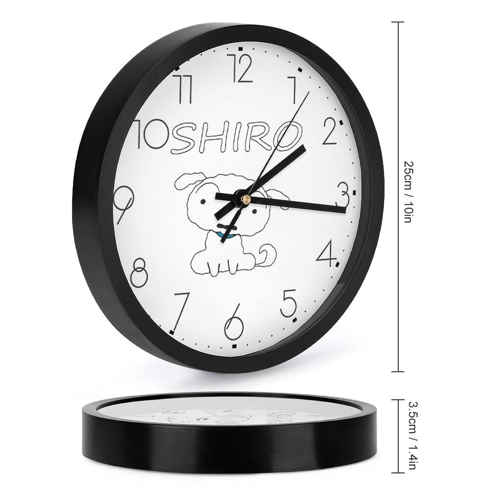 Amazon.co.jp: 掛け時計 クレヨンしんちゃん シロ 壁掛け時計