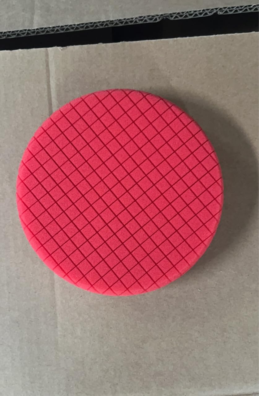 3 Tampons De Polissage Rouge 16,5 Cm Pour Polisseuse Voiture - Eponge PU Pour Finition Et Cirage